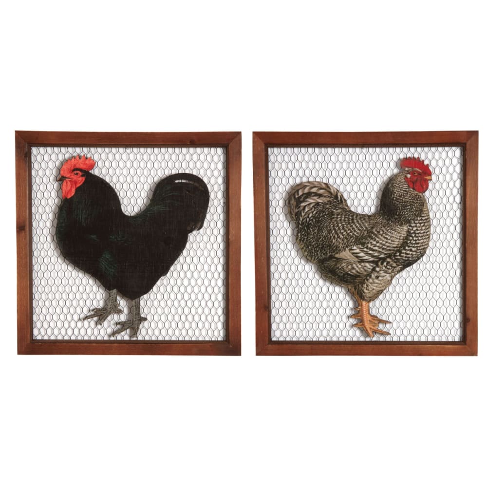 Cadre poule en bois et grillage lot de 2