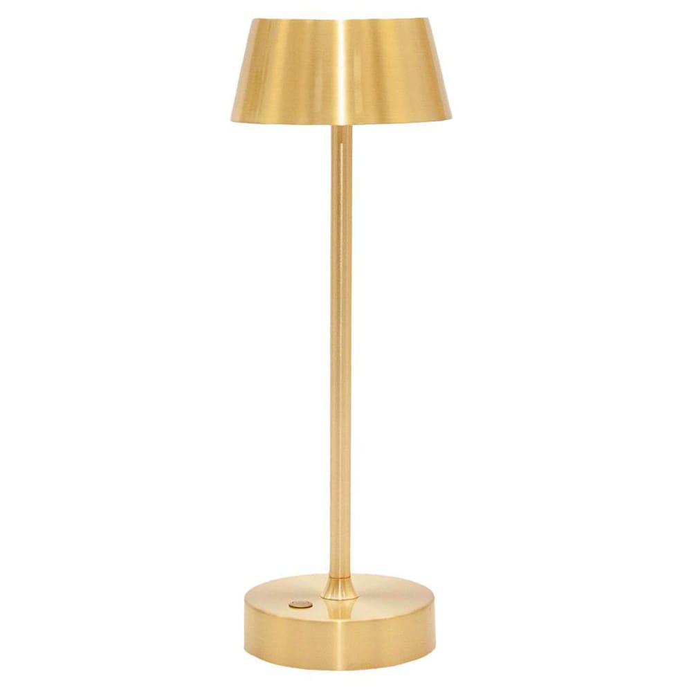 Lampe à poser en métal doré LED sans fil 12x12x32cm