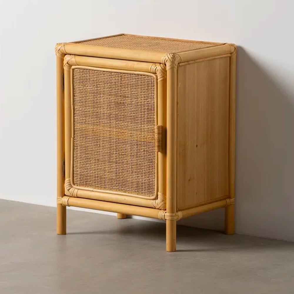 Table de chevet rotin 46x35x60cm