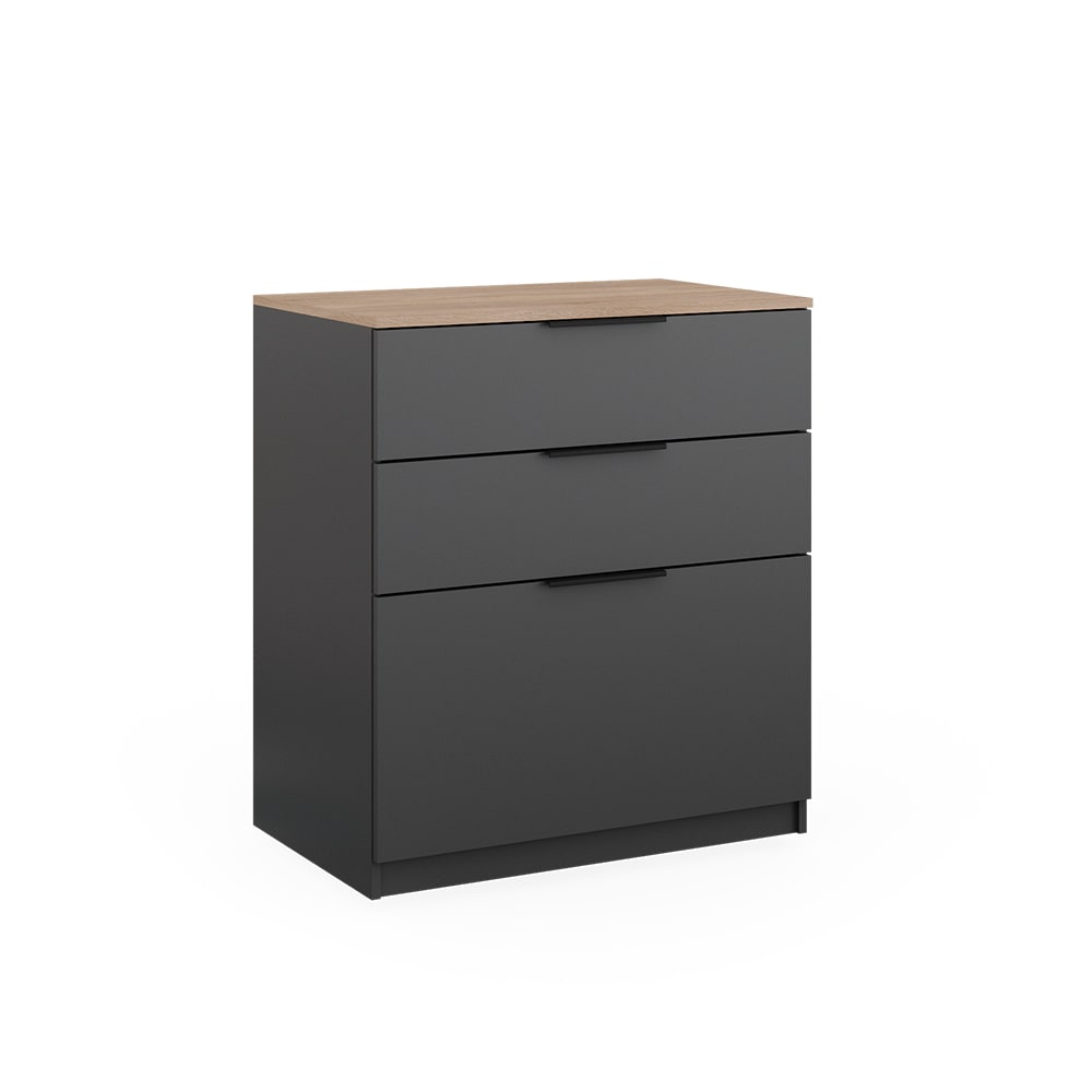 Commode avec tiroirs, Anthracite 80 x 90cm