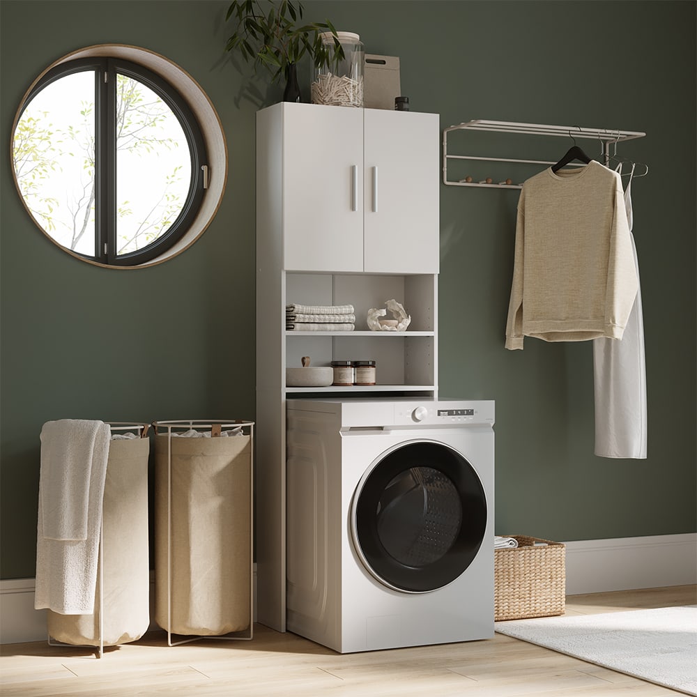 Armoire machine à laver , Blanc 64 x 190cm