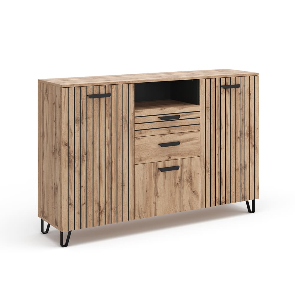 Commode avec tiroirs, Marron 150 x 100cm