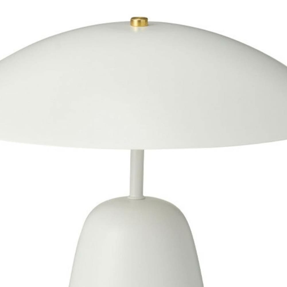 Lampe à poser champignon métal blanc et doré 39x39x32.5cm — vue 3