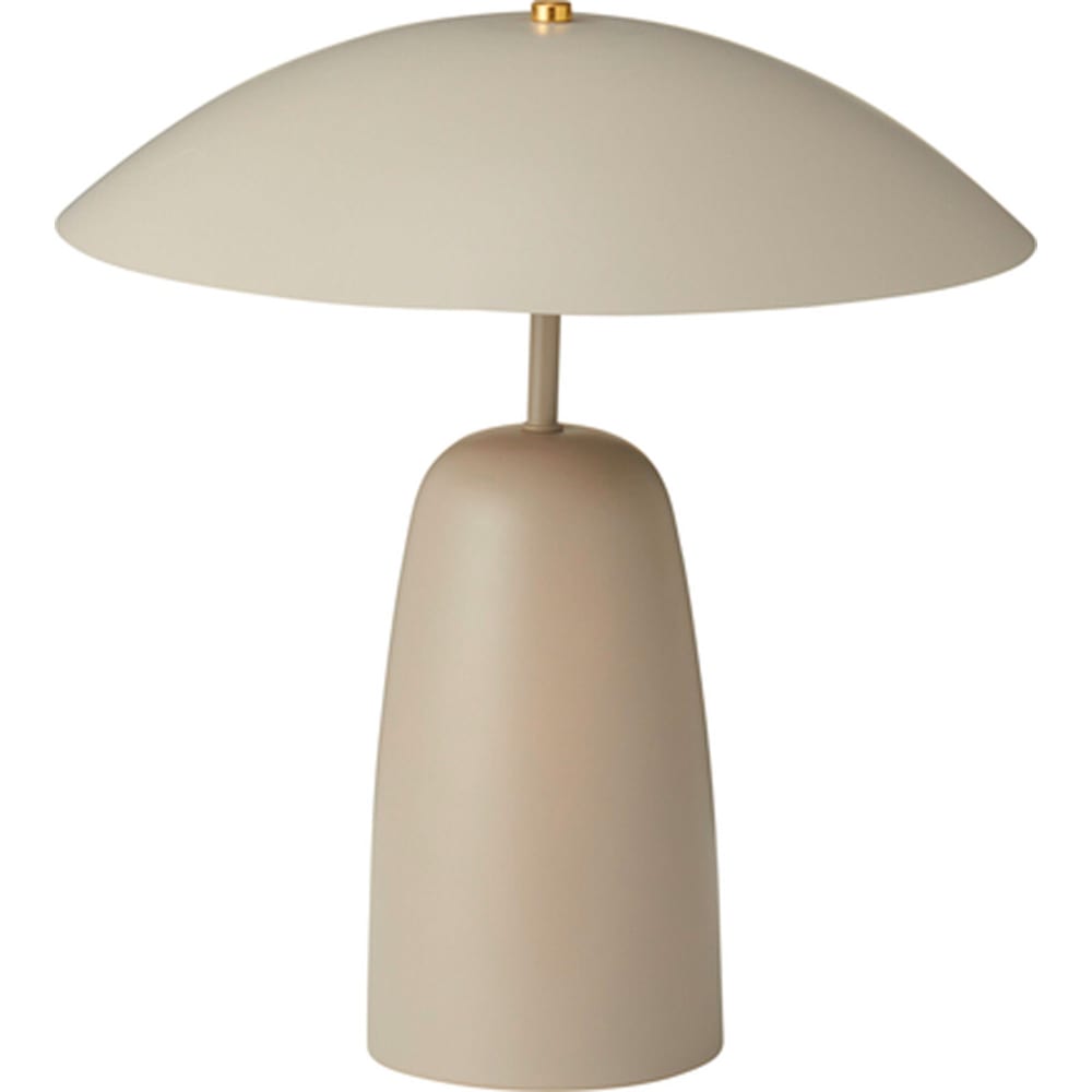 Lampe à poser champignon métal beige sable et doré 39x39x32.5cm