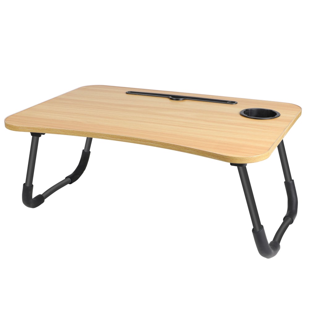 Plateau de lit en bois et métal pour ordinateur portable 60x40x26cm