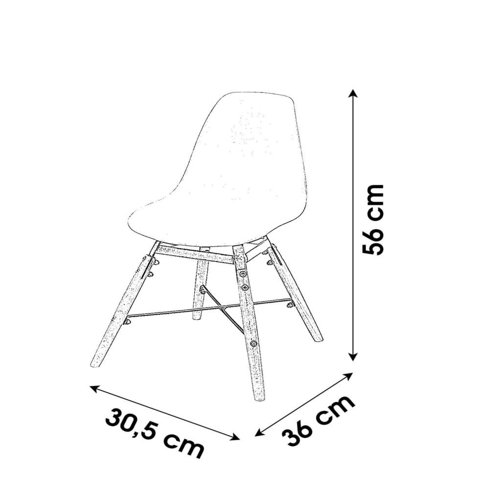 Chaise design scandinave enfant judy blanc