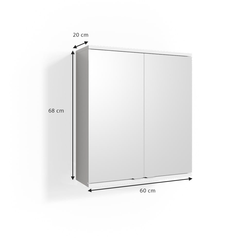 Badspiegelschrank, Weiß 60 x 68cm - Maisons Du Monde