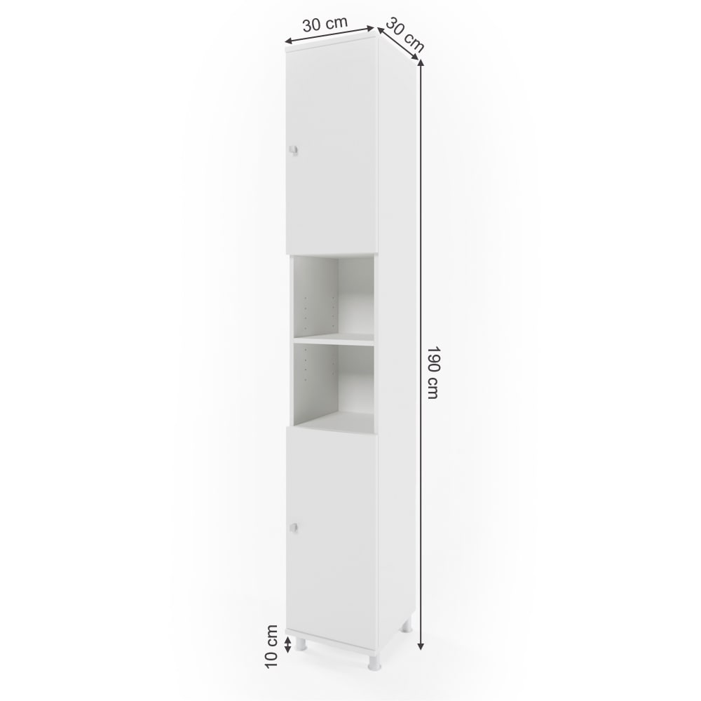 Badschrank, Weiß 30 x 190cm - Maisons Du Monde