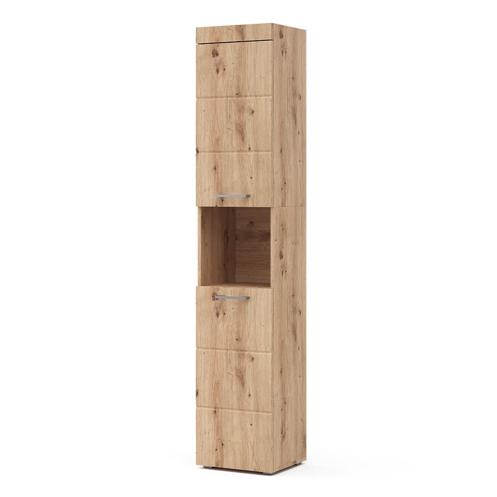 Vicco Badschrank, Eiche Wotan 37 x 190cm style modern Braun Spanplatte