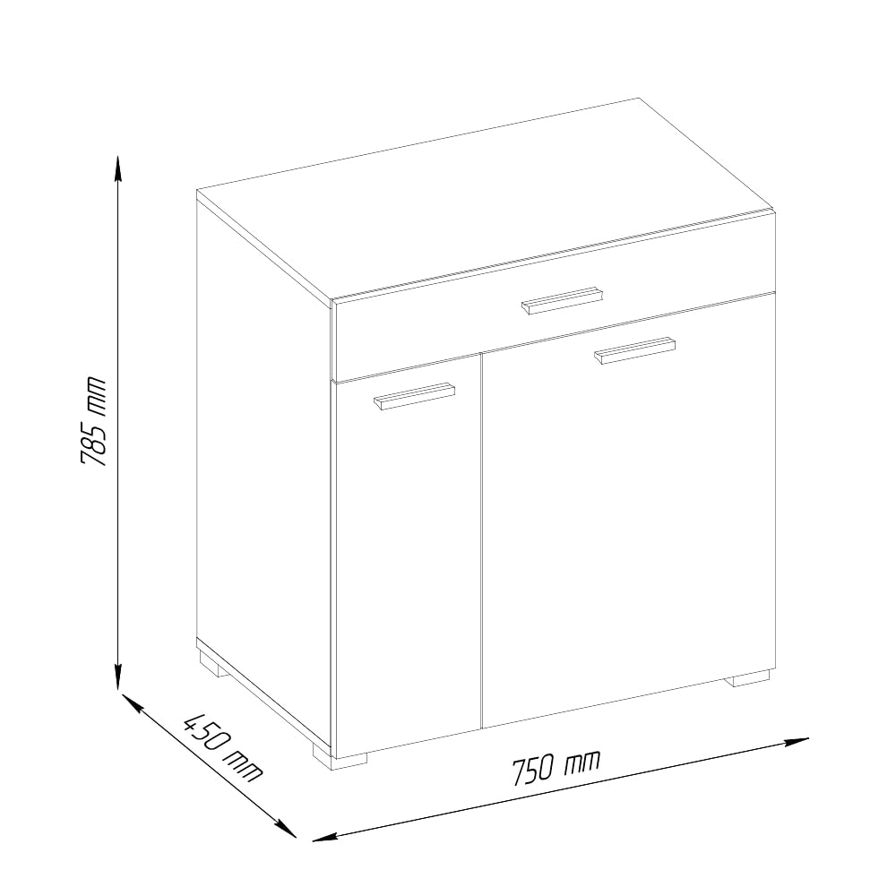 Badschrank, Weiß 75 x 78.5cm - Maisons Du Monde
