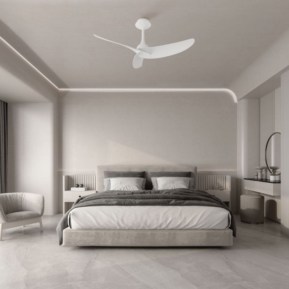 Ventilateur en métal blanc