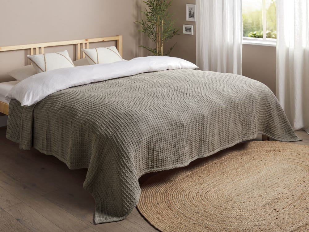 Tagesdecke aus Baumwolle 240 x 220cm, beige - Maisons Du Monde