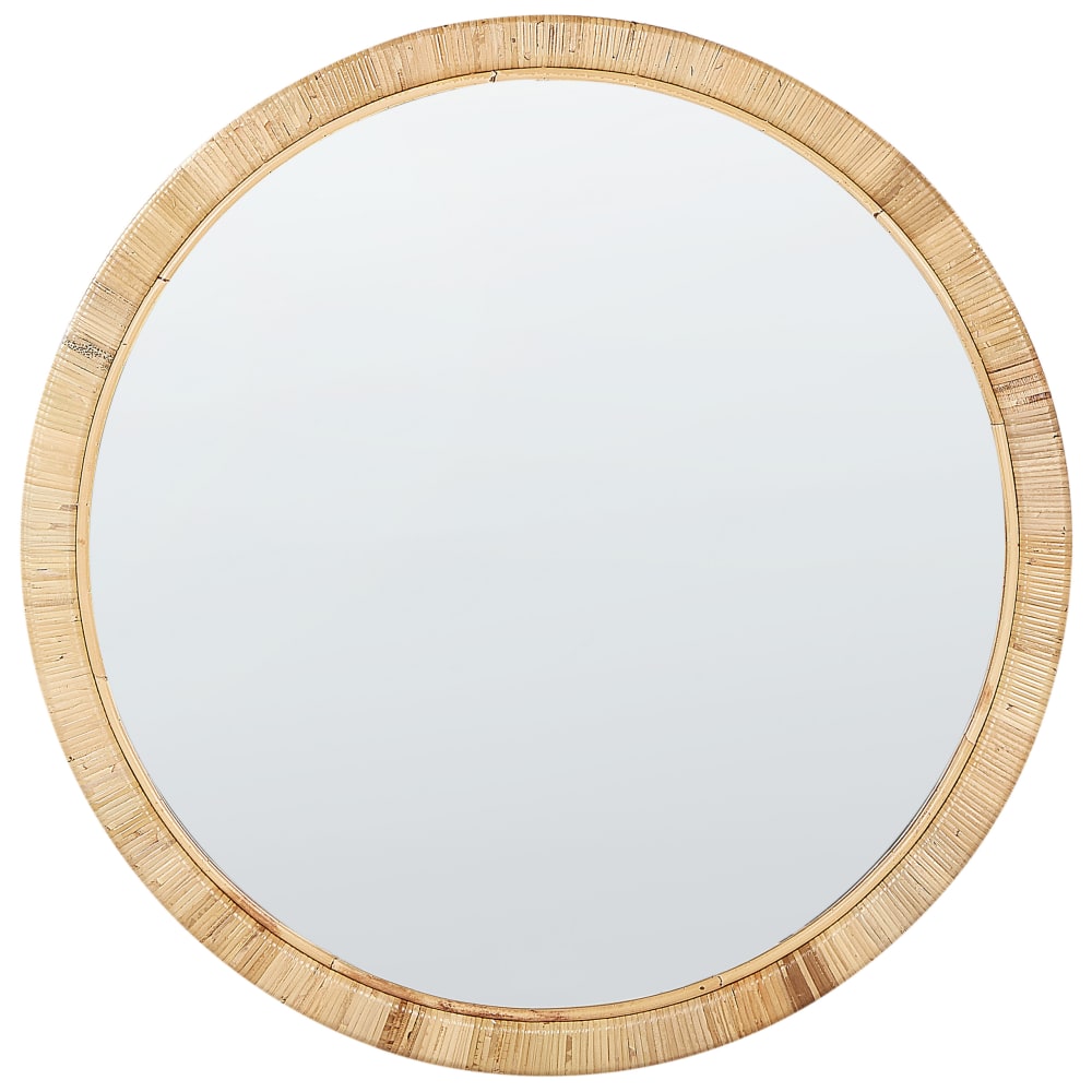 Miroir en rotin naturel 80x80