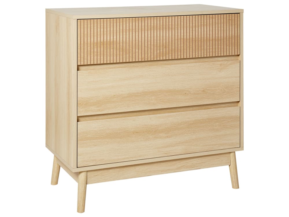 Kommode Mit 3 Schubladen Aus Holzwerkstoff 80Cm, Braun