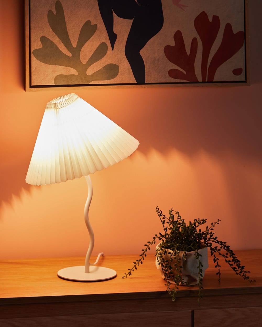Lampe à poser métal blanc — vue 3