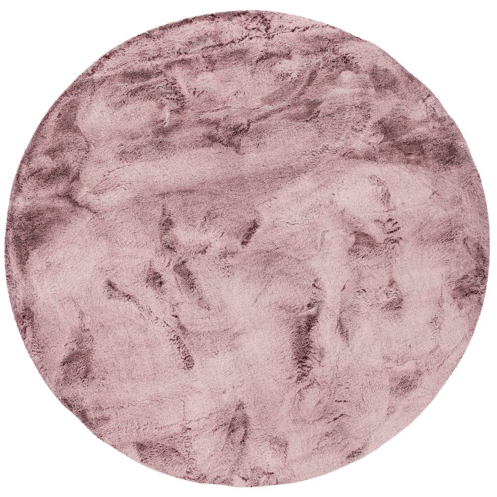Tapis rond en fausse - fourrure
