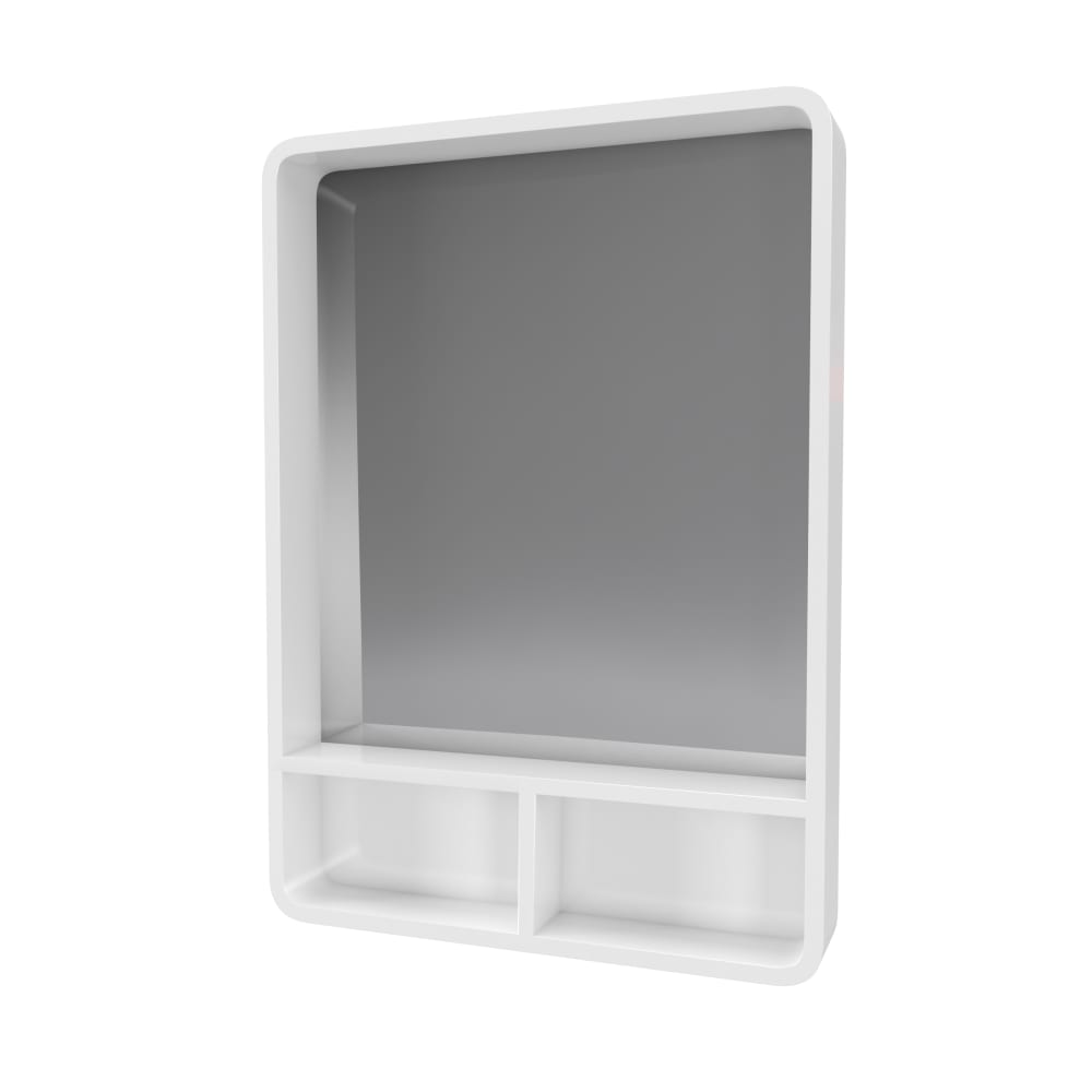Miroir salle de bains en aluminium blanc