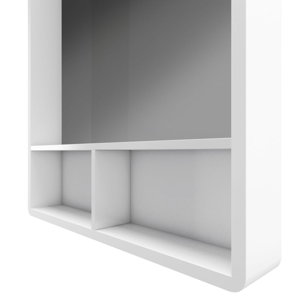 Miroir salle de bains en aluminium blanc 10x50x70cm — vue 4