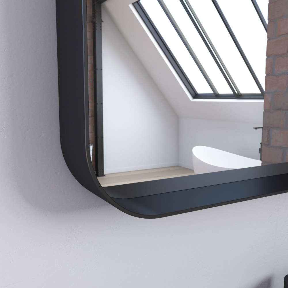 Miroir salle de bains en aluminium transparent 4x80x45cm — vue 4