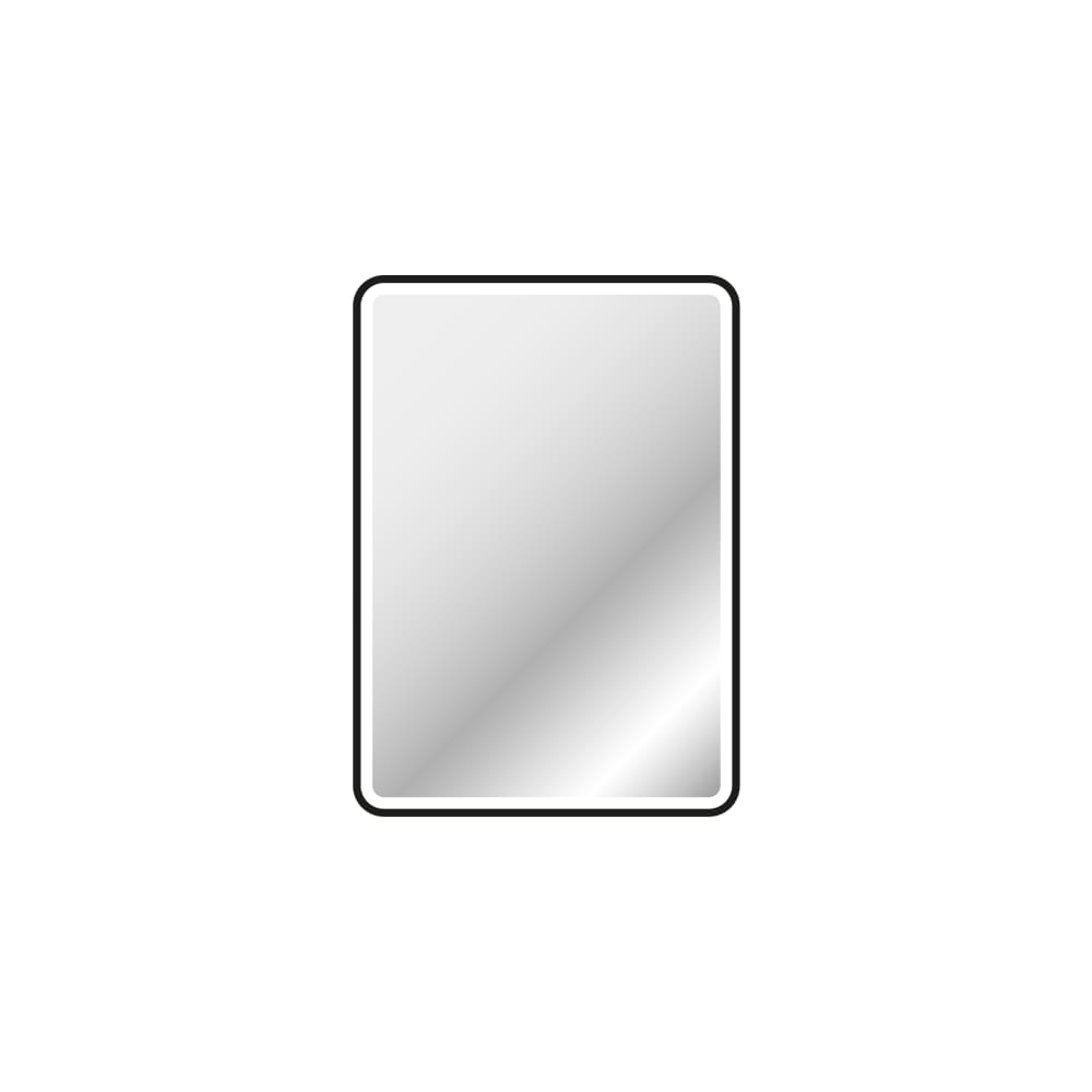 Miroir salle de bains en aluminium noir 3x70x50cm