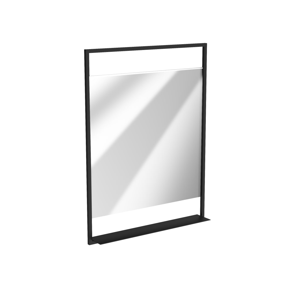 Miroir salle de bains en aluminium noir 10x60x80cm