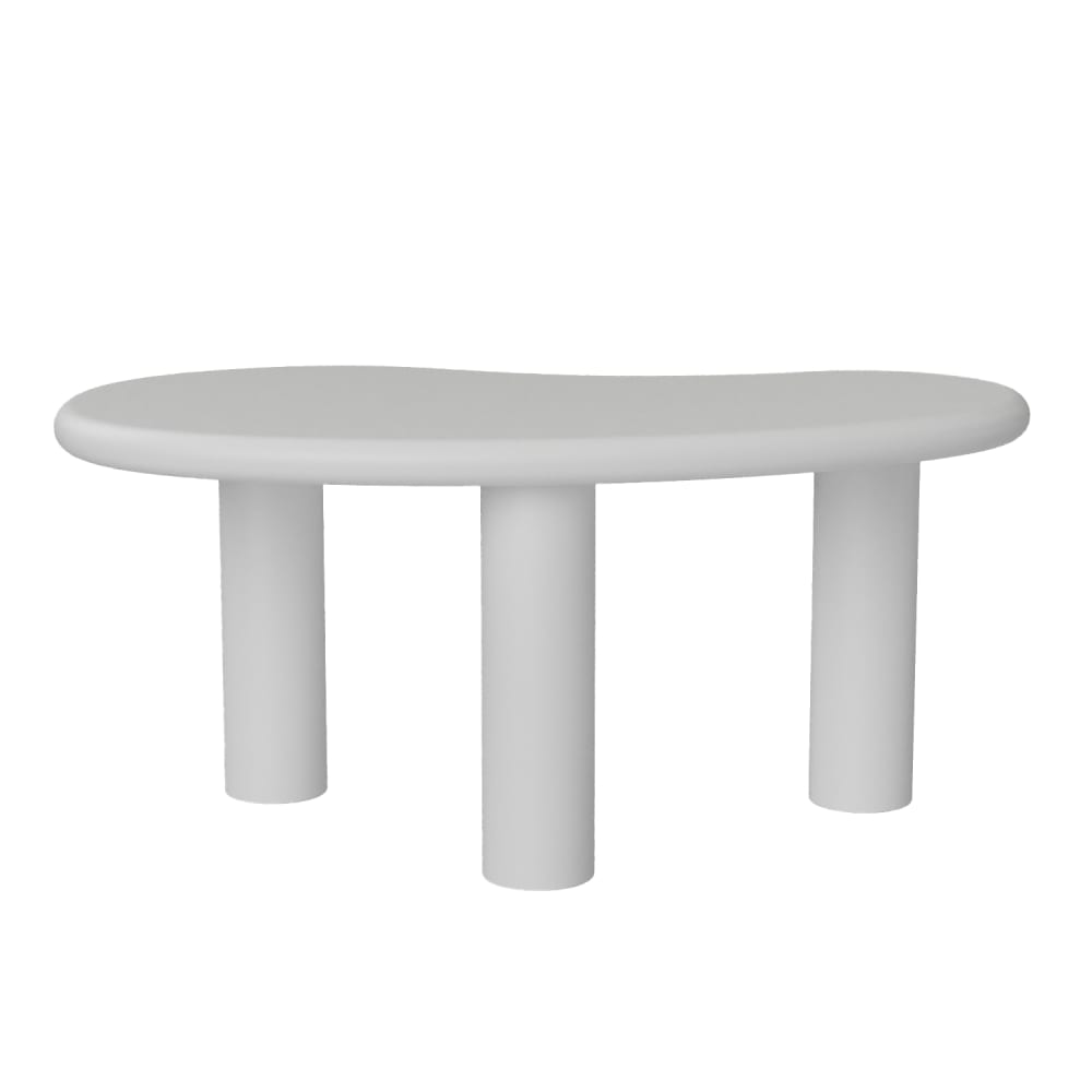 Table basse design en magnésie blanche