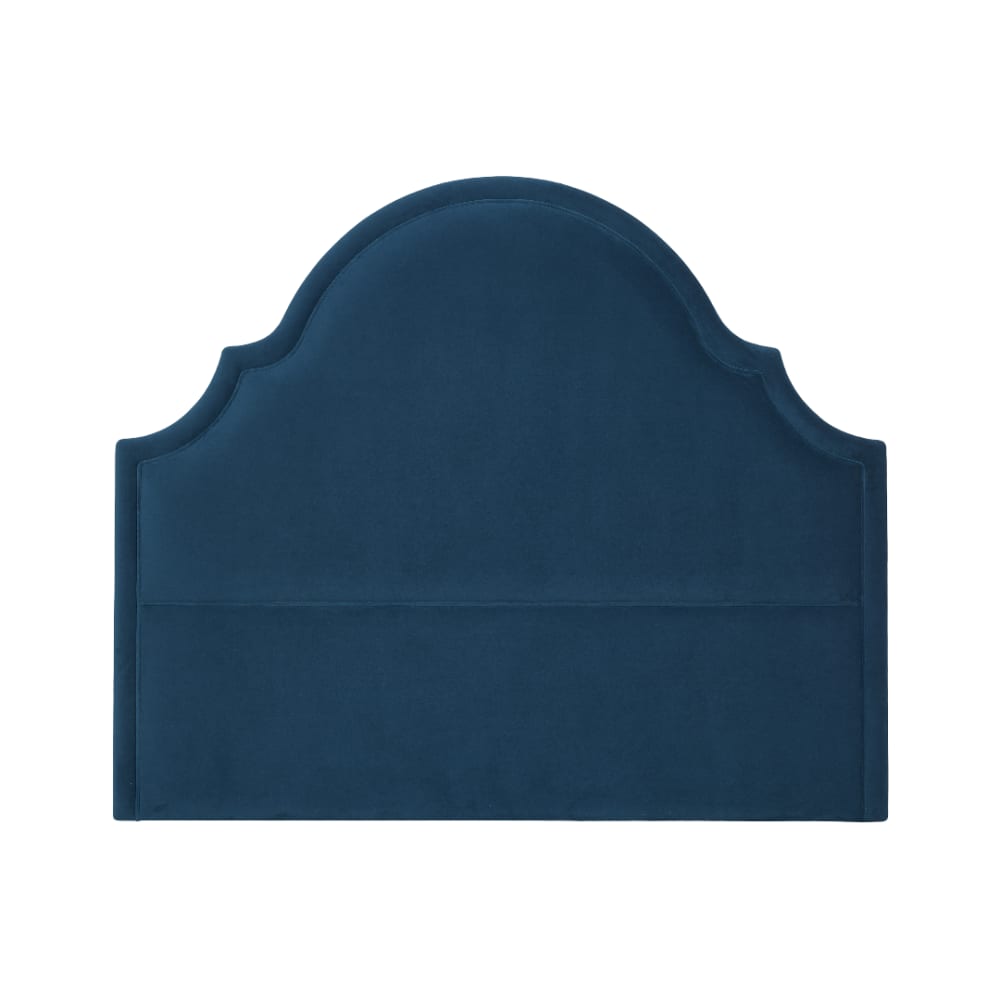 Tête de lit en velours de polyester style shabby chic bleu canard