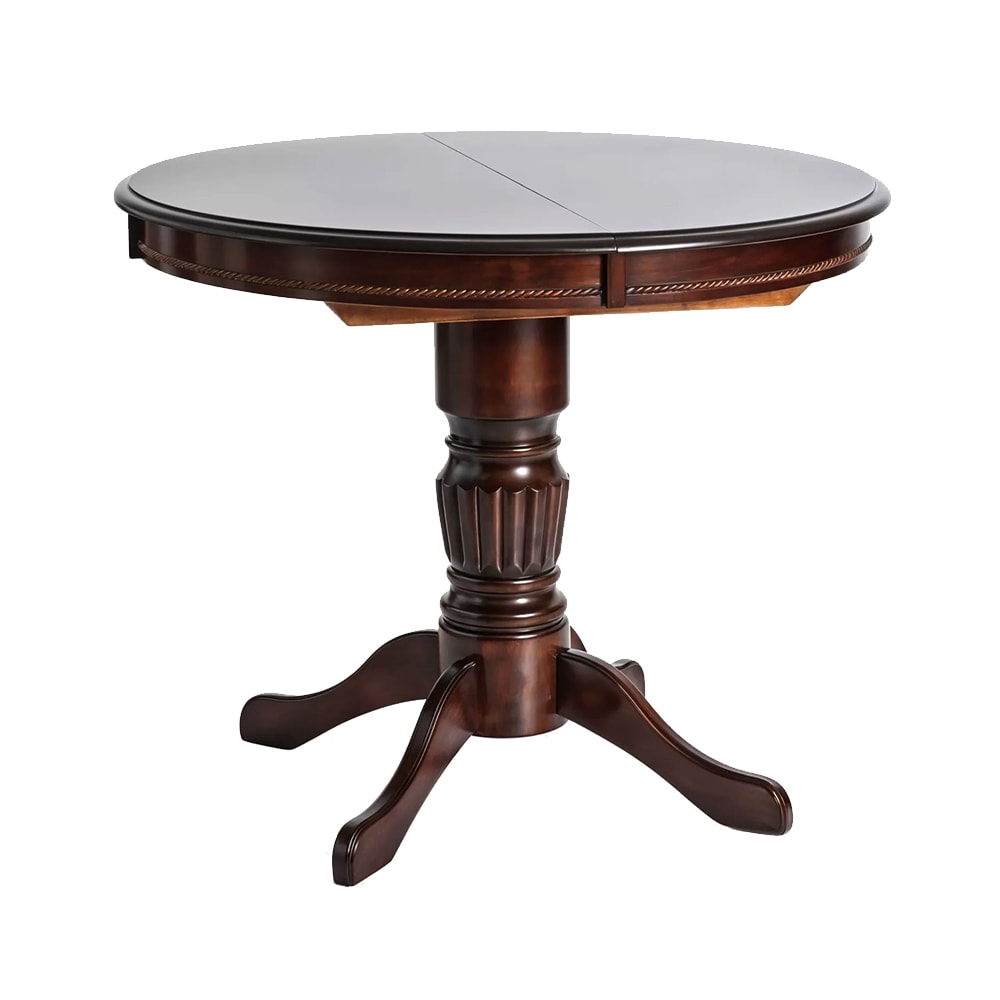 Feldmann-Wohnen Esstisch ausziehbar aus MDF, 90-125x90x75cm, nussbaum dunkel style modern Braun Spanplatte
