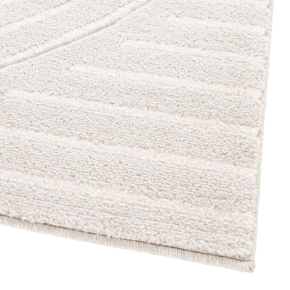 Tapis doux à relief abstrait géométrique blanc 160x230 — vue 4