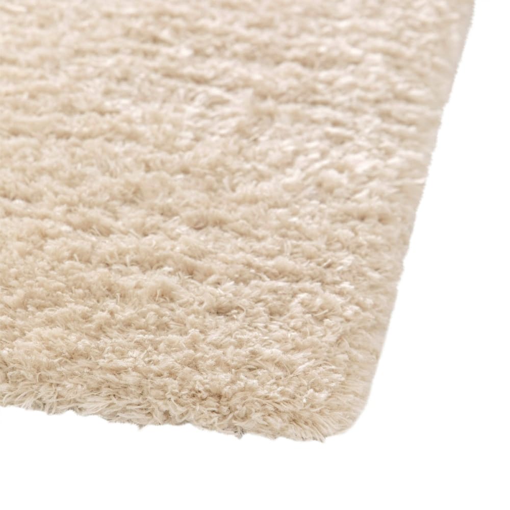 Tapis shaggy doux à relief géométrique beige 160x230 — vue 4