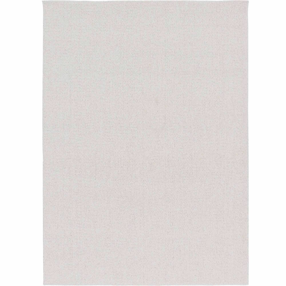 Tapis tufté texturé effet bouclé crème 120x170