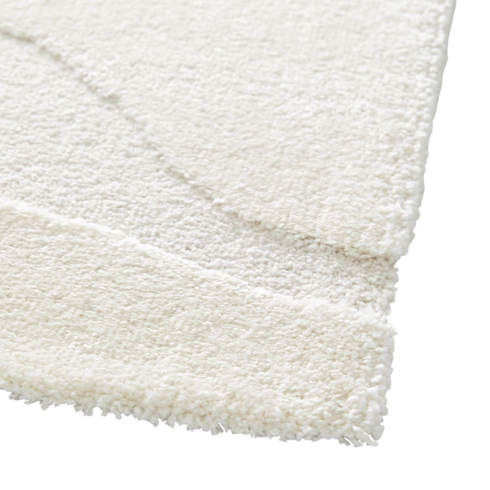 Tapis à reliefs doux à relief géométrique blanc 160x230 — vue 4