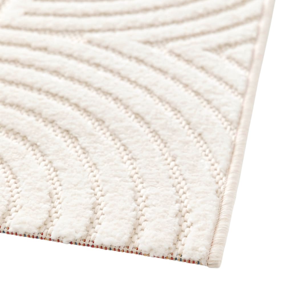 Tapis en relief géométrique moderne crème 160x230 — vue 4