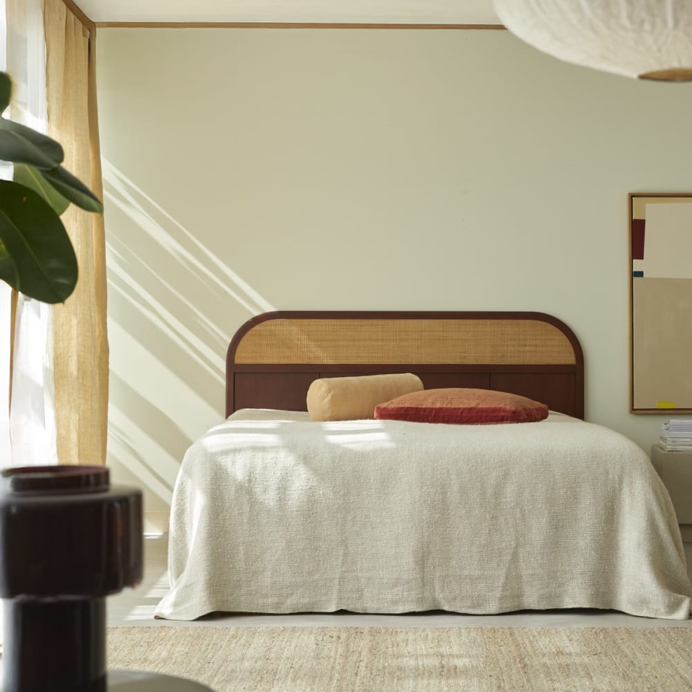 Tikamoon Bett-Kopfteil aus Mindiholz, 170 cm style exotic Braun