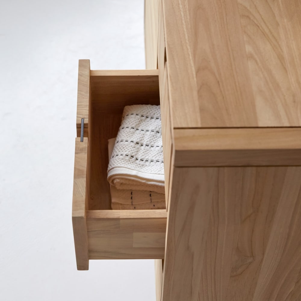 Aufbewahrungsmöbel aus massivem Teakholz, 95 cm - Maisons Du
