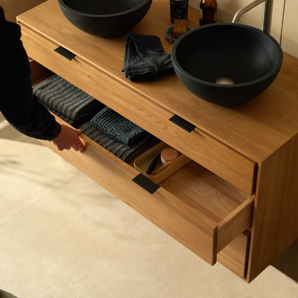 Badezimmermöbel aus massiver Eiche 120 cm - Maisons Du Monde