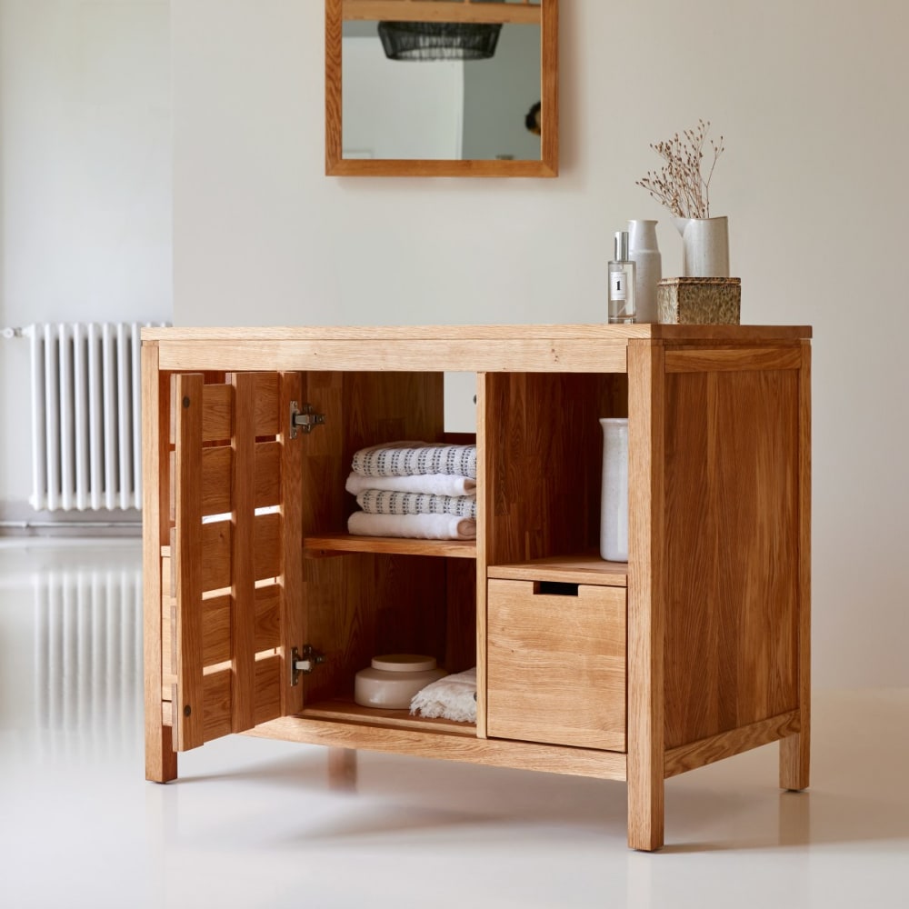 Aufbewahrungsmöbel aus massiver Eiche, 100 cm - Maisons Du Monde