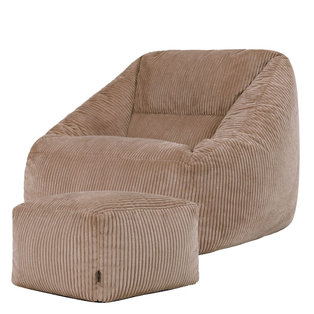 Pouf fauteuil avec repose-pied