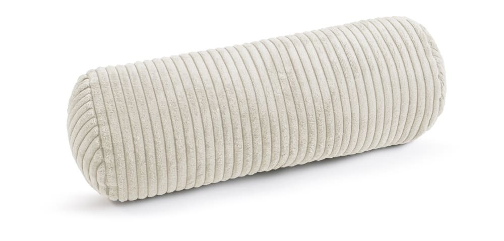 Coussin cale-dos cale-tête velours cotelé beige 40x15cm