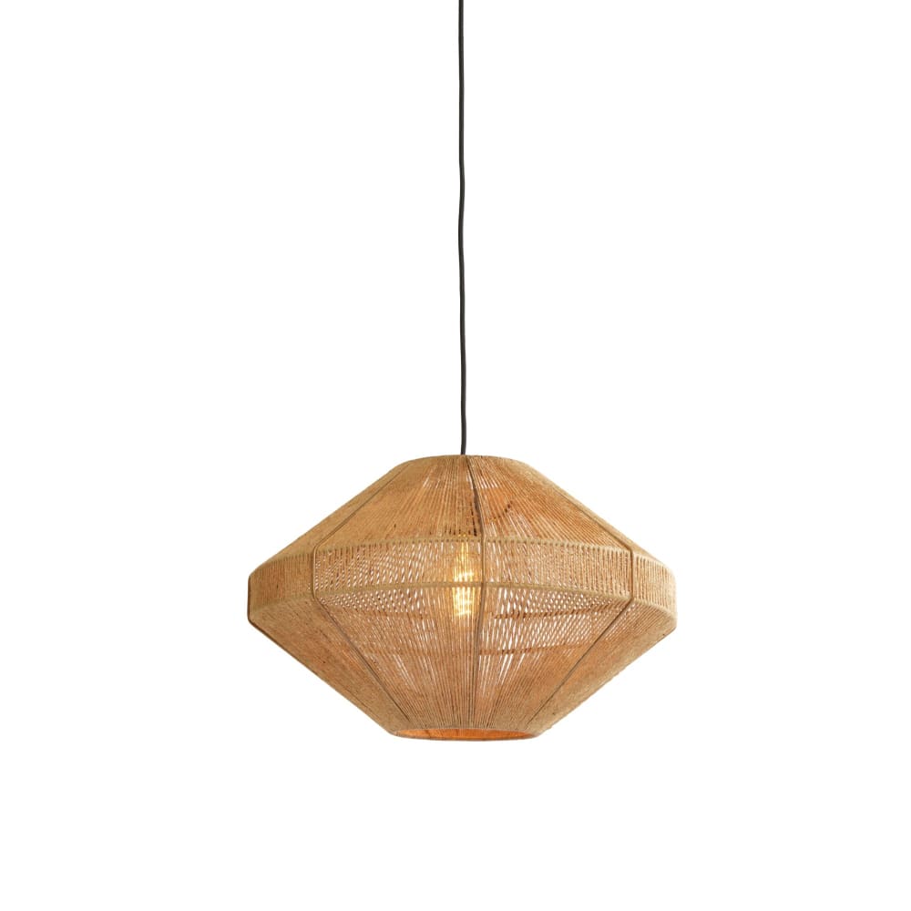 Suspension textile brun ø50cm — vue 3