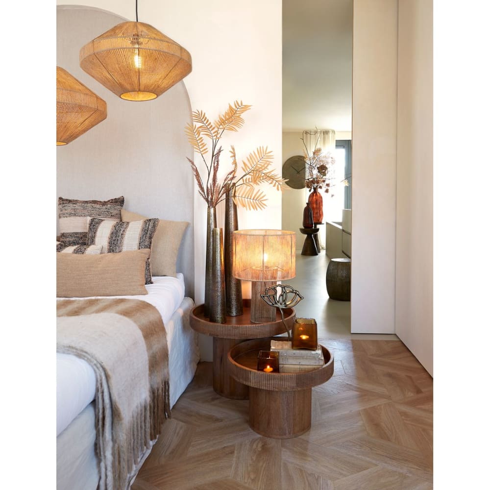 Suspension textile brun ø50cm — vue 4