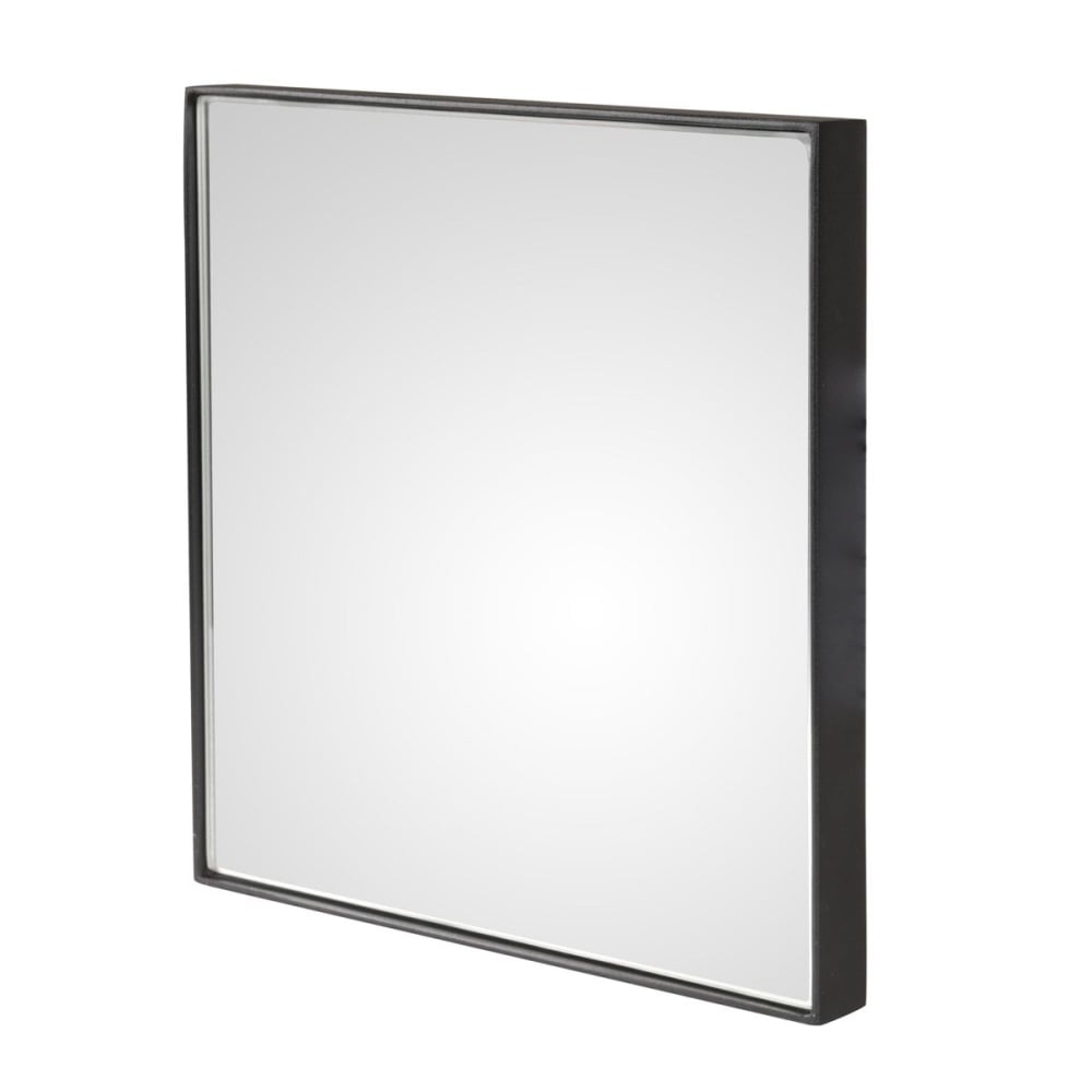 Miroir carré métal noir