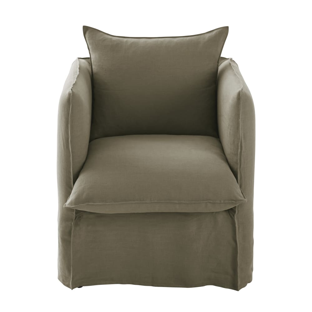 fauteuil en lin froissé