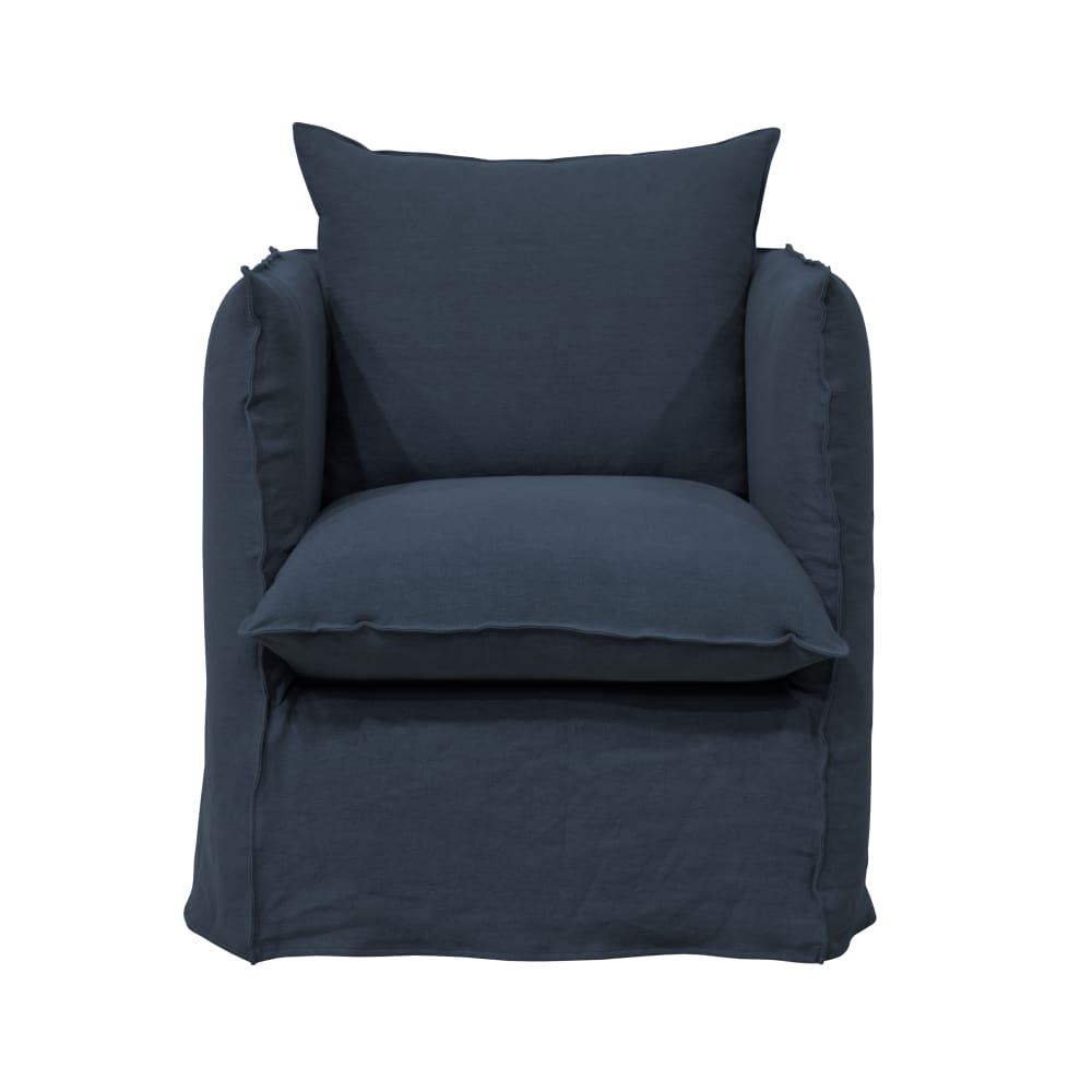 fauteuil en lin froissé