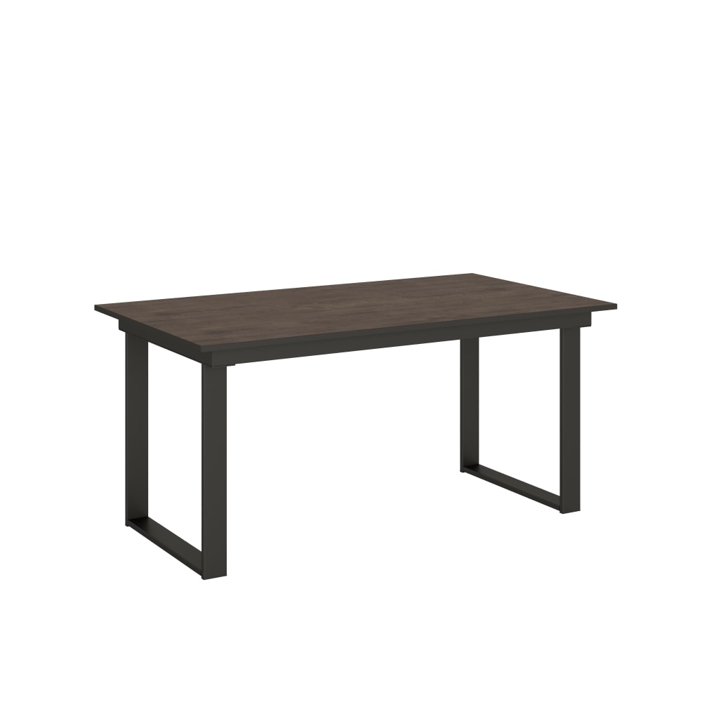 Itamoby Ausziehtisch 90x160/220 cm in Holzoptik Nussbaumbraun, Eisen style modern - Spanplatte