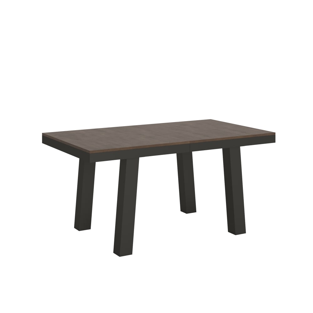 Itamoby Ausziehtisch 90x160/420 cm in Holzoptik Nussbaumbraun, Eisen style modern - Spanplatte