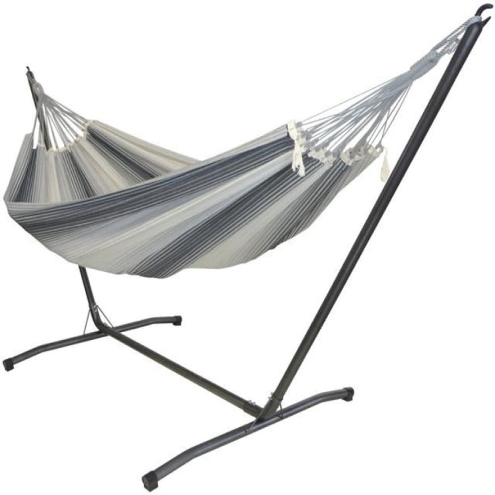 hamac xxl en coton gris - support