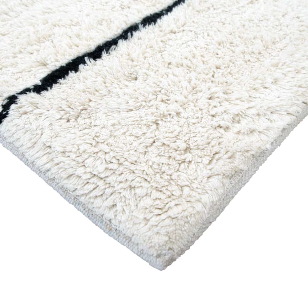 Tapis lavable berbère en coton écru 60x90 — vue 4