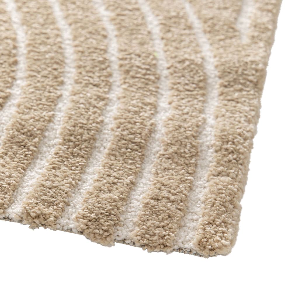 Tapis à relief géométrique doux beige 160x230 — vue 4