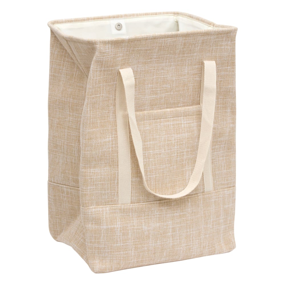 Home Maison Großer Wäschekorb, der leicht zu transportieren ist style modern Beige Pes - Polyester